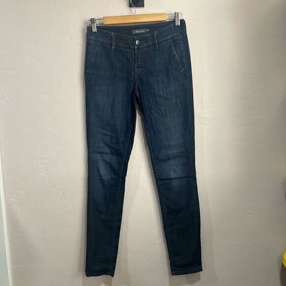 Level 99 Anthropologie Dark Wash Lyocell Skinny Trouser Stretch Jeans Sz 25 - Picture 1 of 6